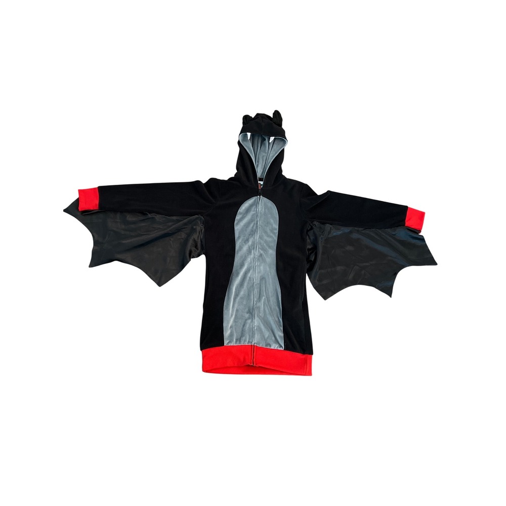 Tipsy Elves Bat Costume Hoodie Zip Up Wings Black Red Grey Small Halloween